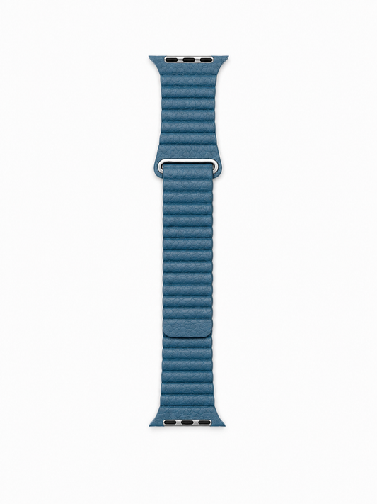 Blue Magnetic Leather Strap for Apple Watch