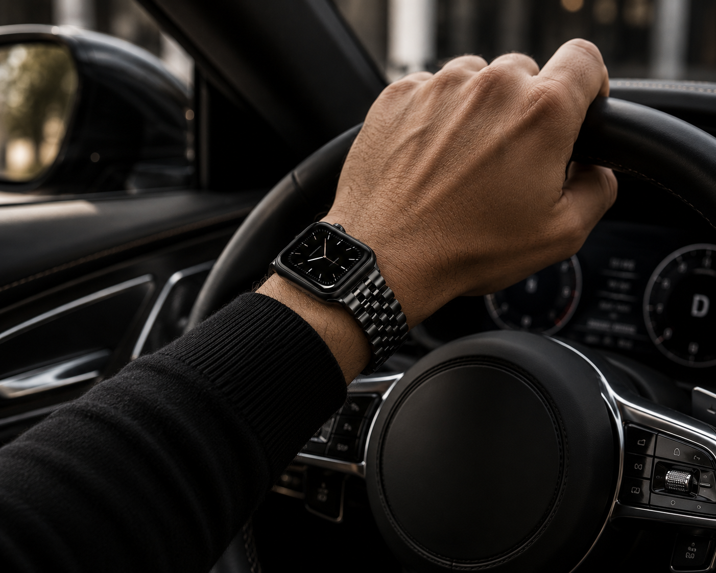 Black Heritage Link Strap for Apple Watch
