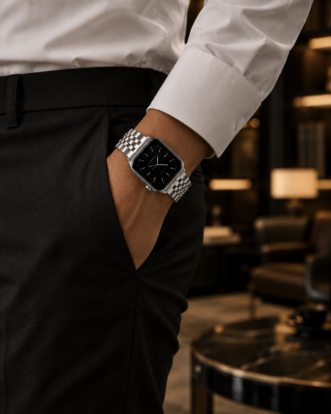 Silver Heritage Link Strap for Apple Watch