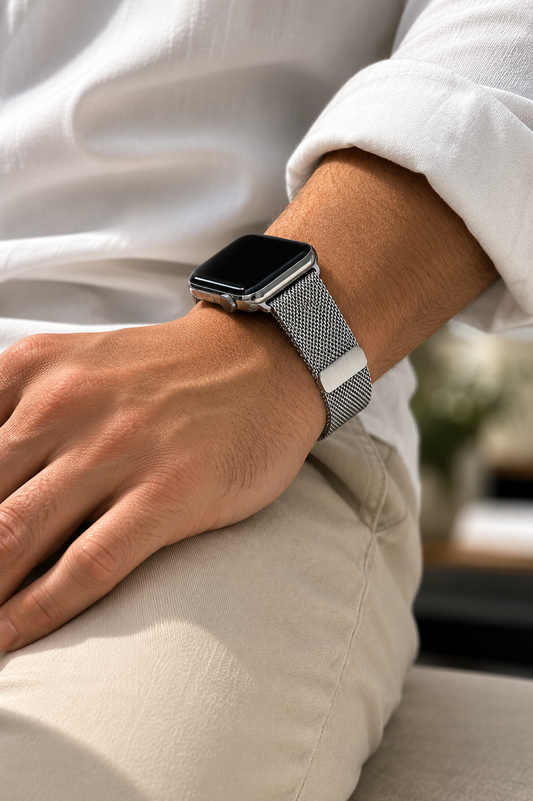 Silver Milanese Loop Strap for Apple Watch