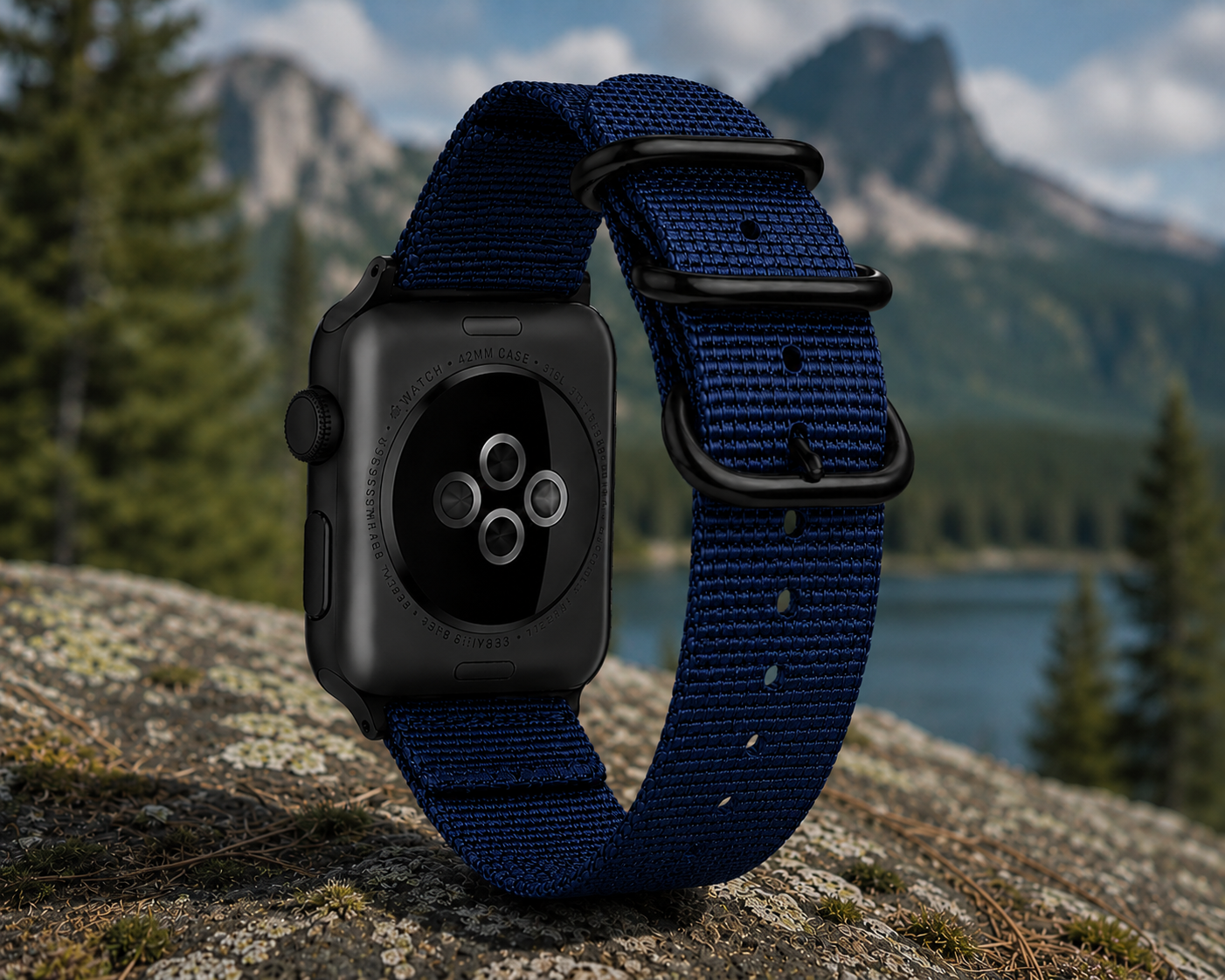 Blue NATO Strap for Apple Watch