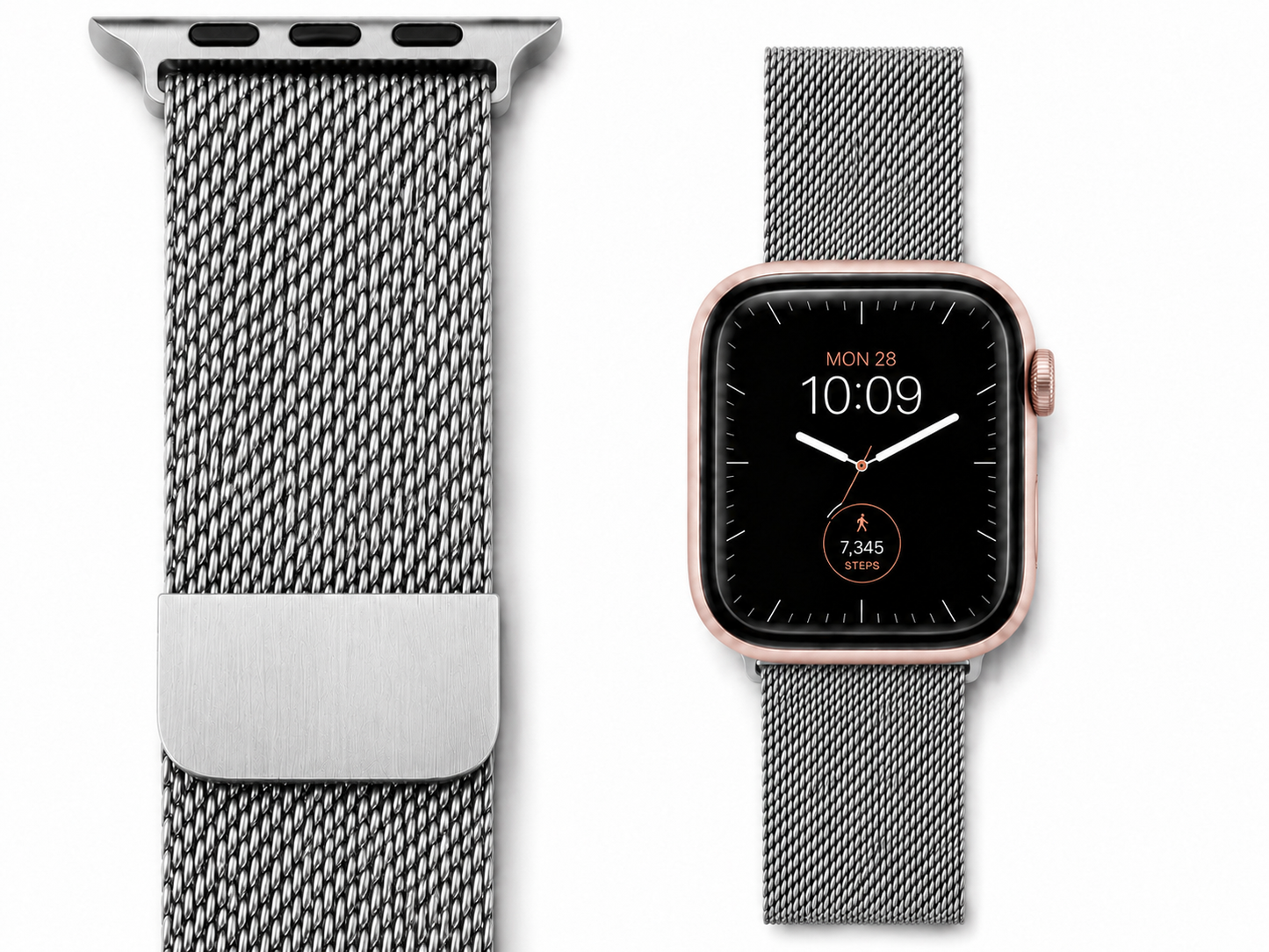 Silver Milanese Loop Strap for Apple Watch