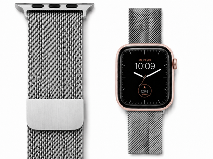 Silver Milanese Loop Strap for Apple Watch