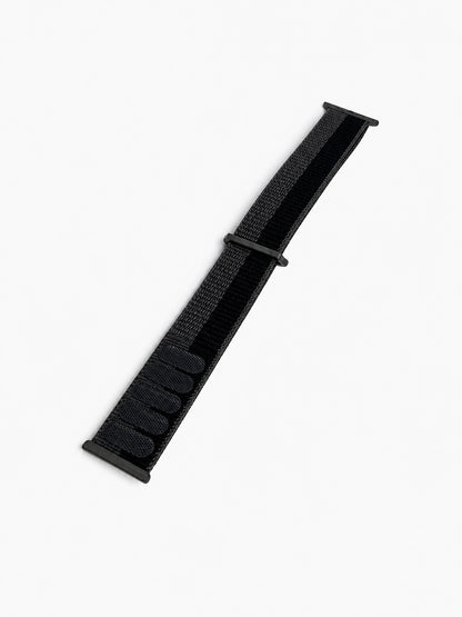 Black & Grey Nylon Weave Sports Loop Strap for Apple Watch