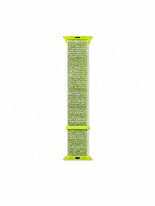 Neon Green Nylon Weave Sports Loop Strap for Apple Watch