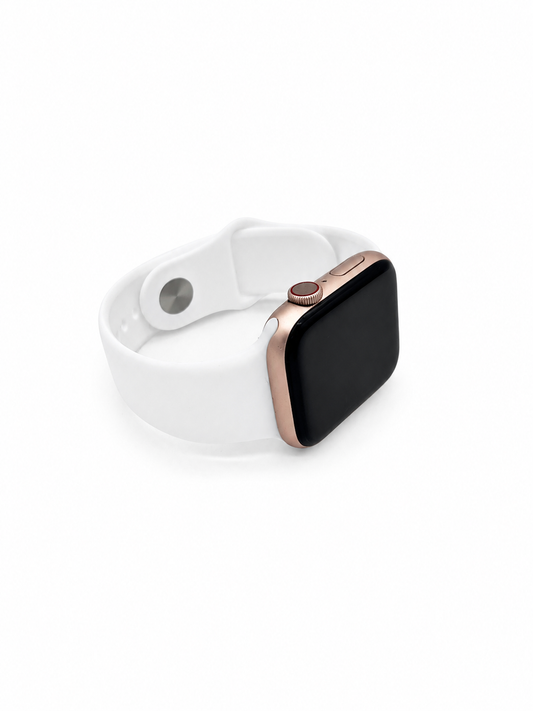 White Sports Silicone Strap for Apple Watch