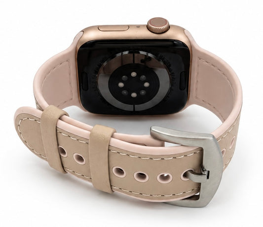 Pink Leather Hybrid Strap for Apple Watch