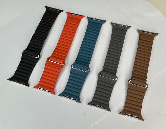 Leather Magnetic Loop Strap Watch Strap