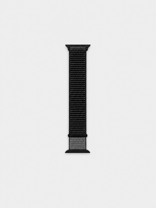 Charcoal Nylon Weave Sports Loop Strap for Apple Watch
