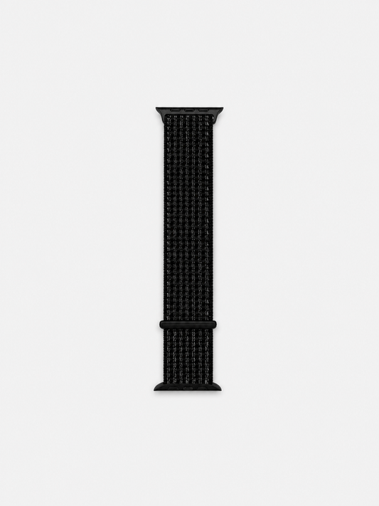 Black Nylon Weave Sports Loop Strap for Apple Watch