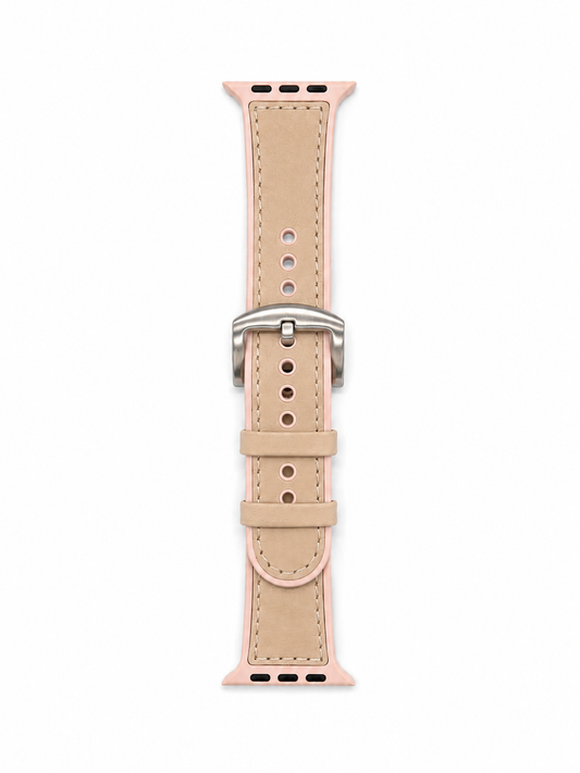 Pink Leather Hybrid Strap for Apple Watch
