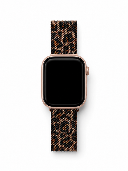 Leopard Print Milanese Loop for Apple Watch