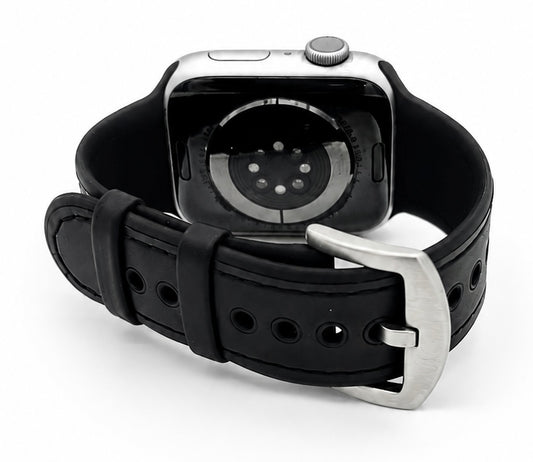 Black Leather Hybrid for Apple Watch