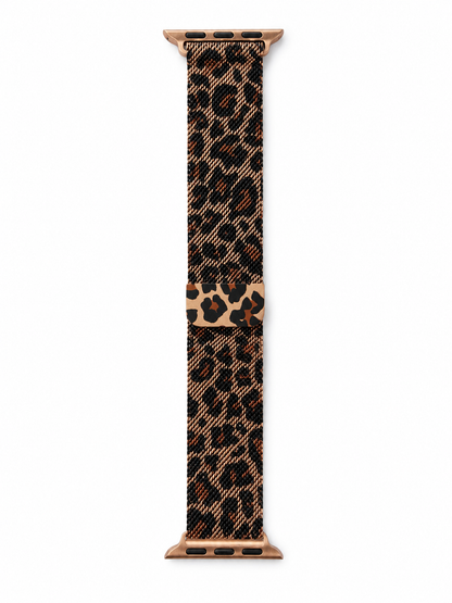 Leopard Print Milanese Loop for Apple Watch