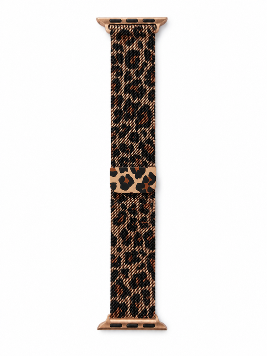 Leopard Print Milanese Loop for Apple Watch