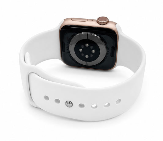 White Sports Silicone Strap for Apple Watch