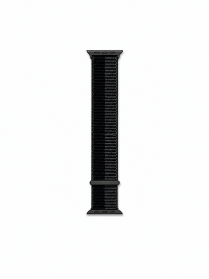 Black & Grey Nylon Weave Sports Loop Strap for Apple Watch