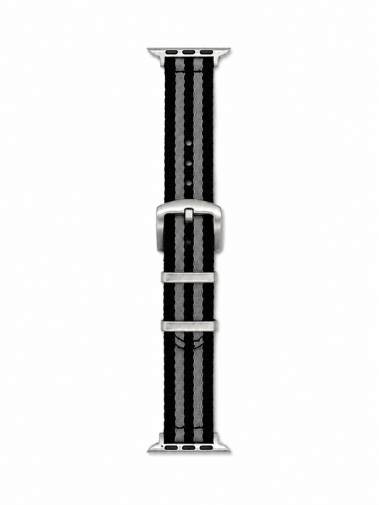 Black & Grey Bond Style NATO Strap for Apple Watch