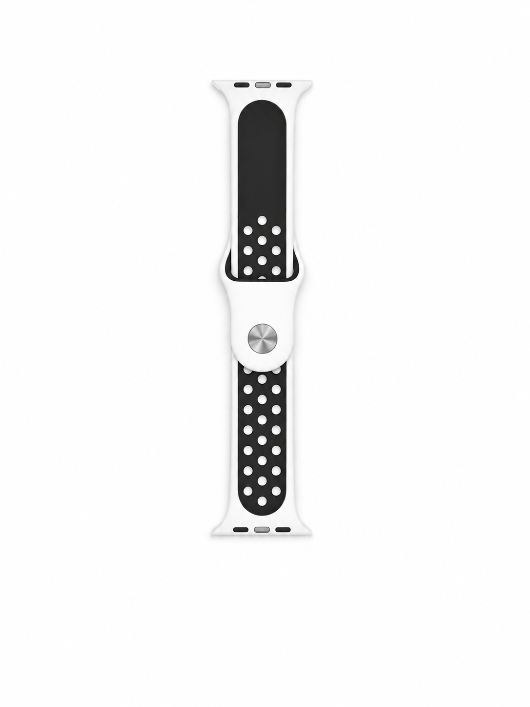 White Sports Silicone Perforated Strap for Apple Watch