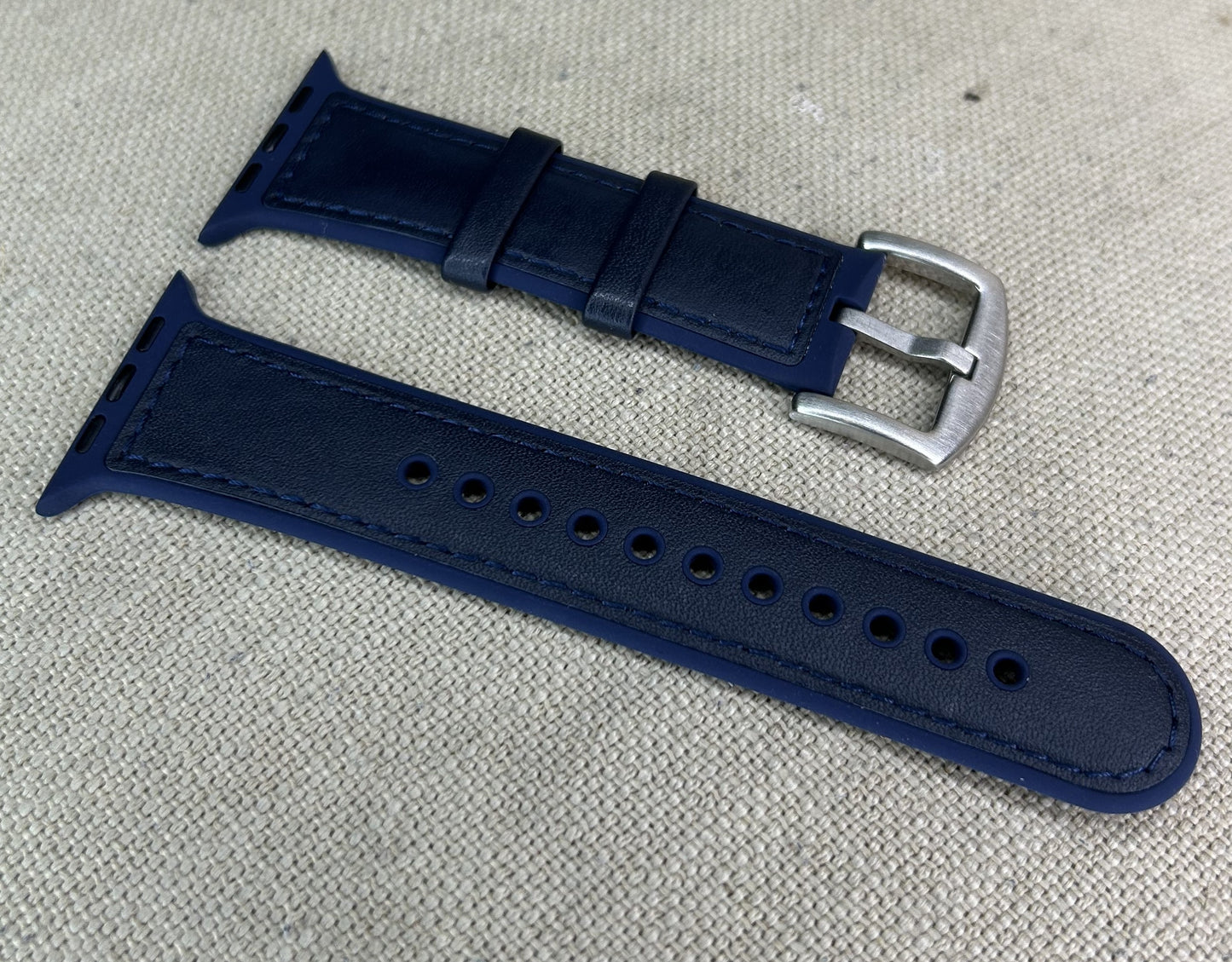 Leather/ Silicone Hybrid Watch Strap