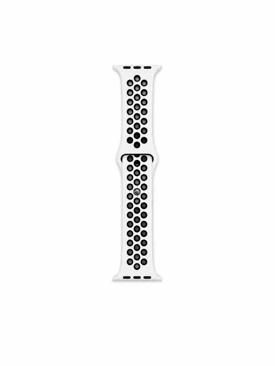 White Sports Silicone Perforated Strap for Apple Watch