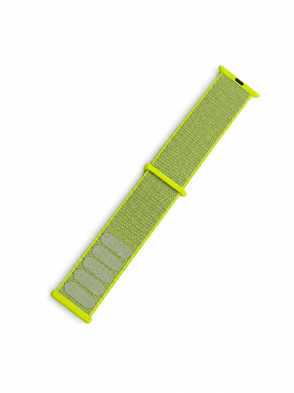 Neon Green Nylon Weave Sports Loop Strap for Apple Watch