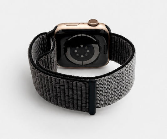 Charcoal Nylon Weave Sports Loop Strap for Apple Watch