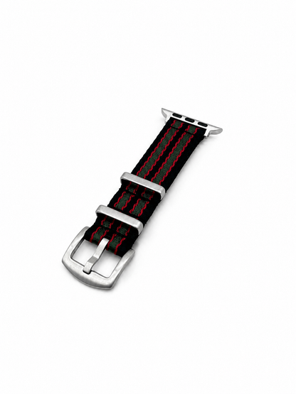 Red & Green Trim Bond Style NATO Strap for Apple Watch