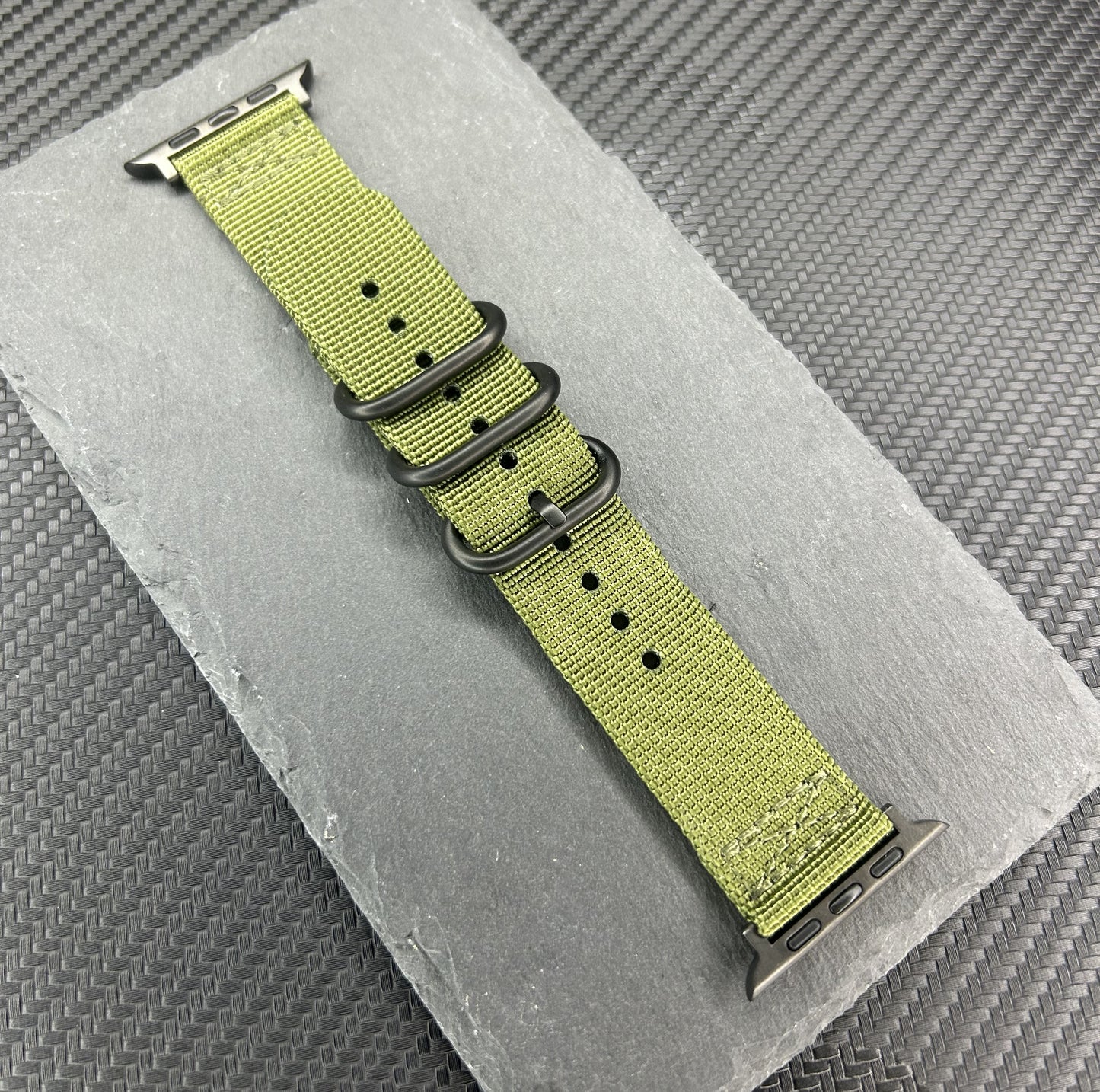 Seatbelt Fabric 3 Rings Watch Strap