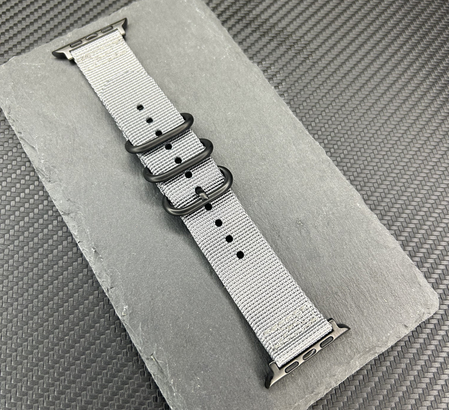 Seatbelt Fabric 3 Rings Watch Strap