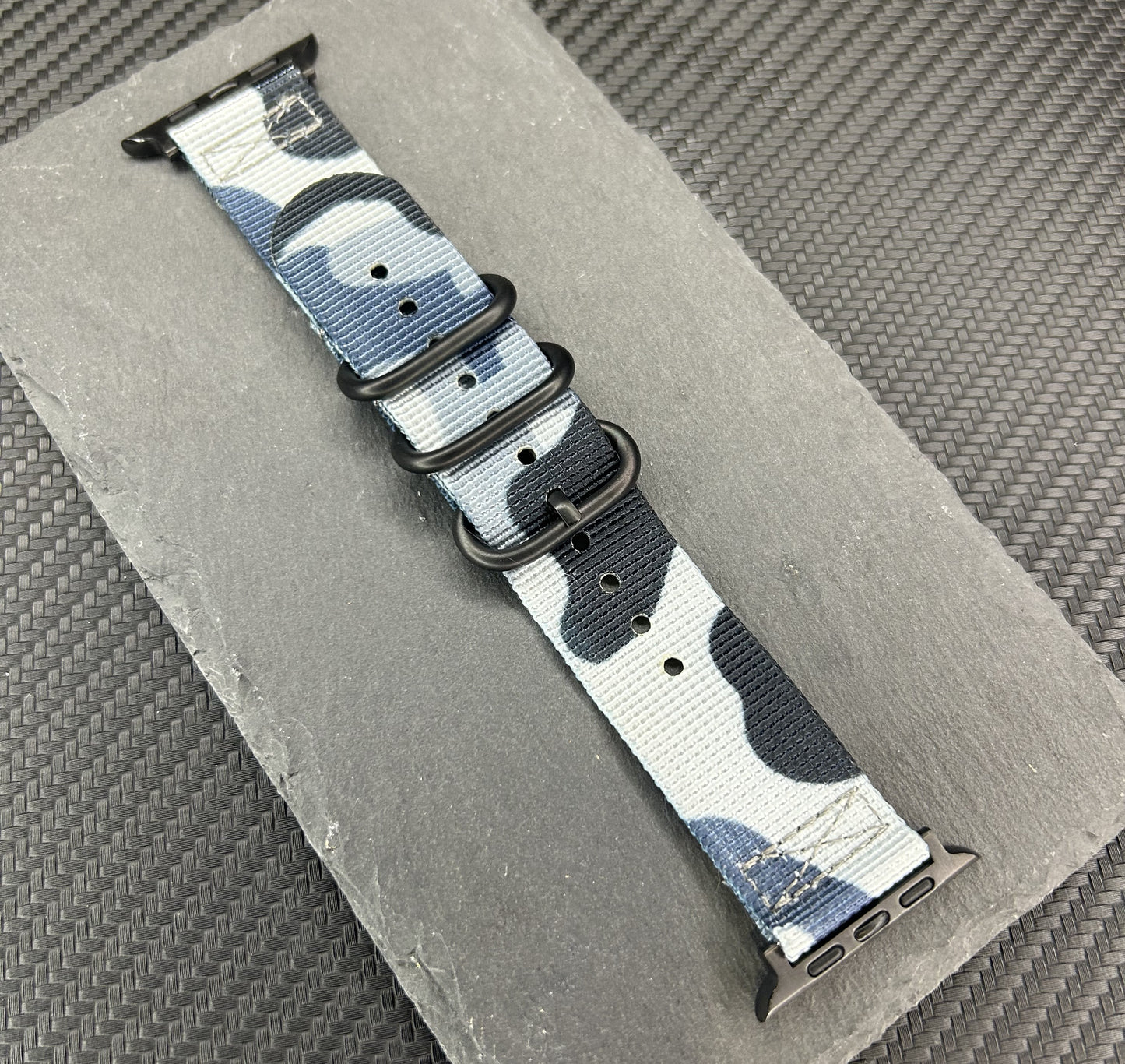 Seatbelt Fabric 3 Rings Watch Strap