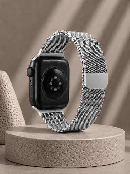 Silver Milanese Loop Strap for Apple Watch