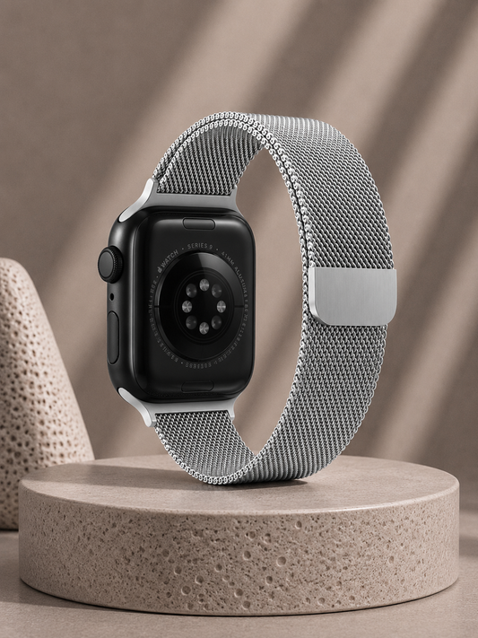 Silver Milanese Loop Strap for Apple Watch