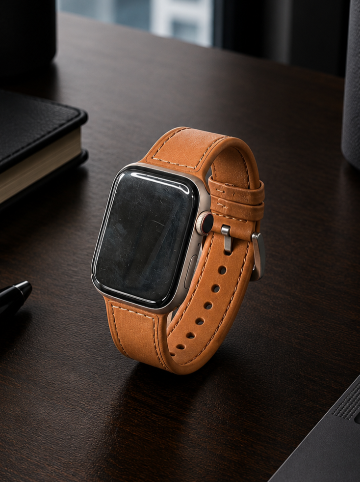 Brown Leather / Silicone Hybrid