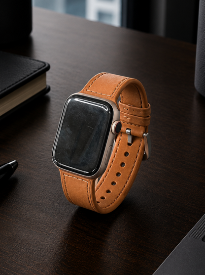 Brown Leather / Silicone Hybrid