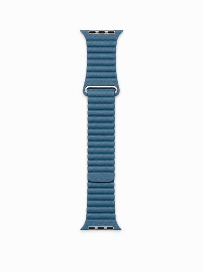 Blue Magnetic Leather Strap for Apple Watch