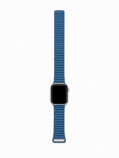 Blue Magnetic Leather Strap for Apple Watch