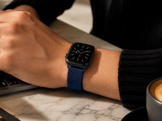Blue Milanese Loop for Apple Watch