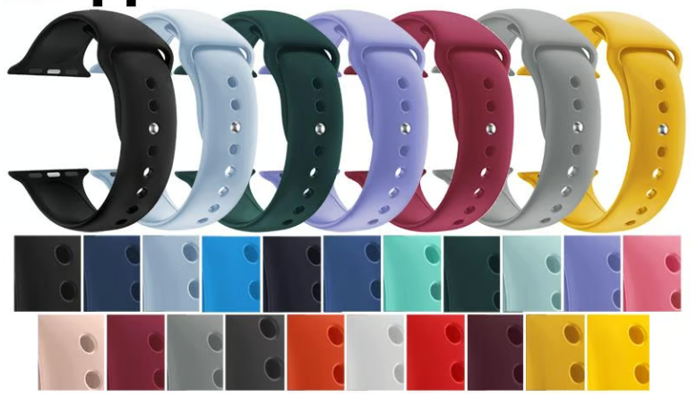 Classic Silicone Sport Watch Strap