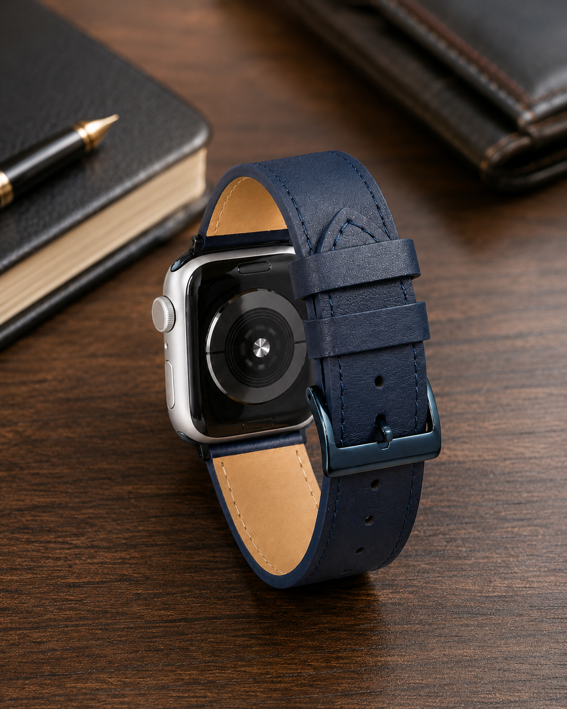 Blue Classic Leather Strap for Apple Watch