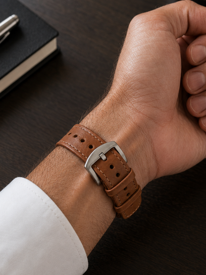 Brown Leather / Silicone Hybrid