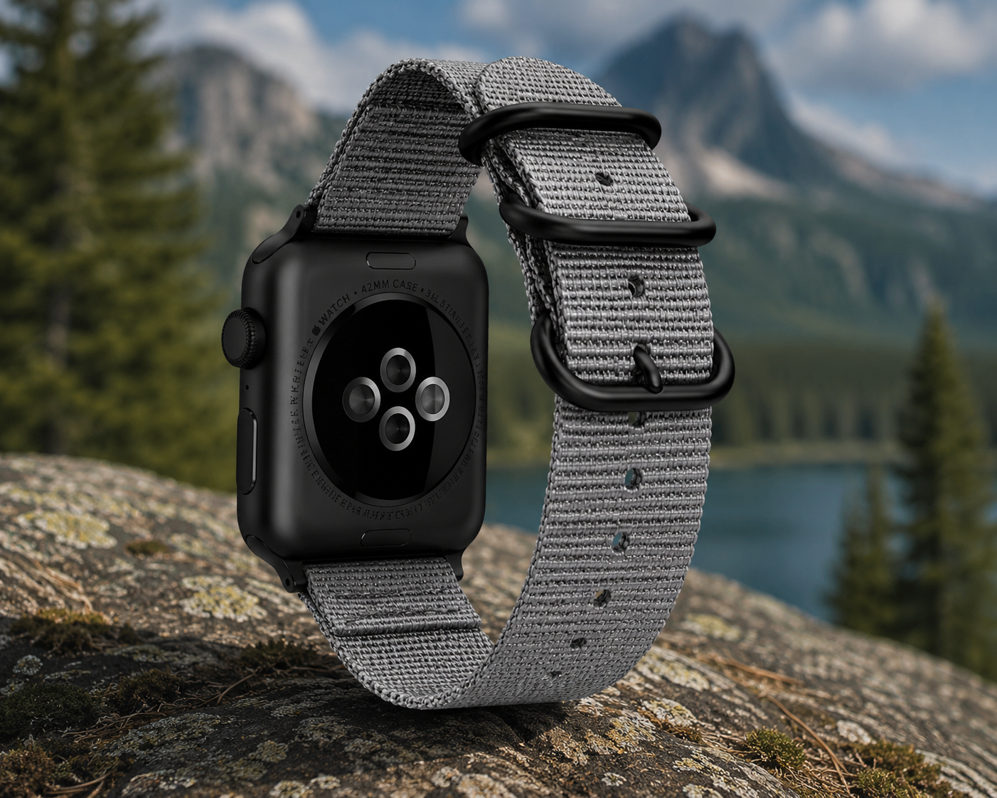 Grey NATO Strap for Apple Watch