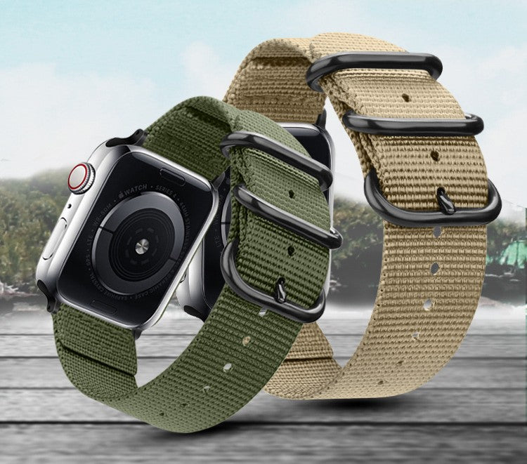 Seatbelt Fabric 3 Rings Watch Strap