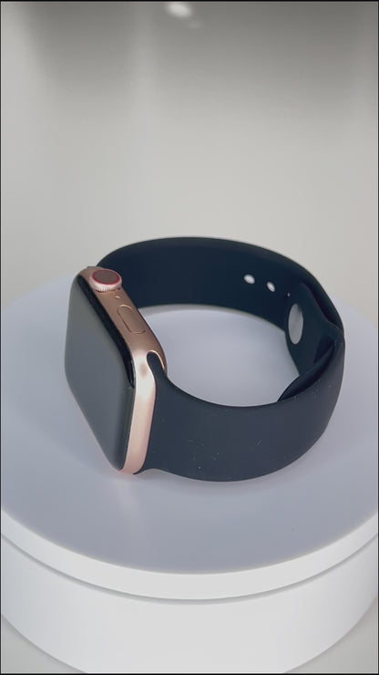 Black Sports Silicone Strap for Apple Watch
